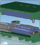 Tooling For an Automobile Rear Window Trim/Shelf
